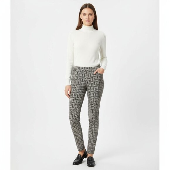 Les Copains Bleu Light weight Woven Side Zip Ankle Slim pants Gray 40 6 - Picture 10 of 10